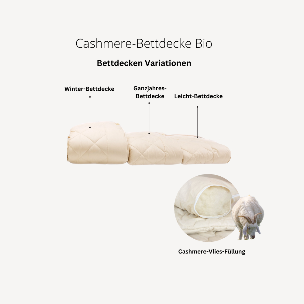 Cashmere-Leicht-Bettdecke "Mina" Bio